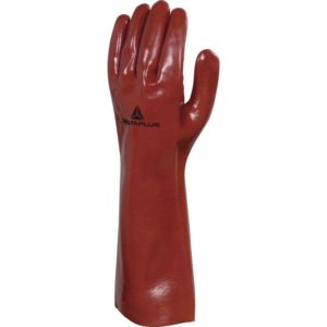 Werkhandschoen PVC Rood 45 cm, Verpakt per 12 paar